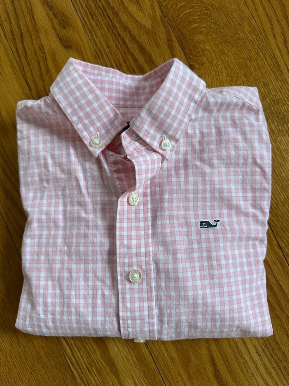 Boy’s Vineyard Vines Whale Shirt Pink Gingham Button-Down